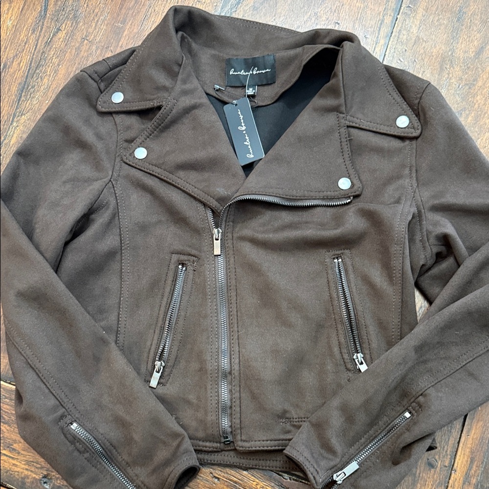 New! Hunter and Brown Dark Brown Jacket